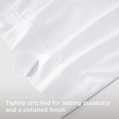Bedsure King Size Pillow Cases Set of 4 - White Brushed Microfiber Pillowcases 4 Pack, Super Soft Pillowcase, Pillow Case Cover with Envelope Closure for Kids, Wrinkle, Fade Resistant, 20x36 Inches