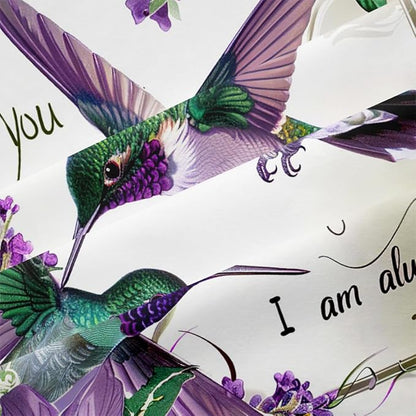 Hummingbird Comforter Set Full Size Purple Floral Bird Bedding Set Tropical Birds Bed Set Modern Aesthetic Bedding Teen Girls Boys Soft Down Alternative Comforter Sets for All Season