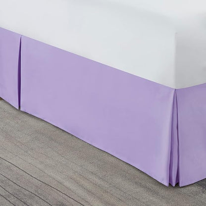 Nestl Lavender Full XL Bed Skirt - Full XL Size Bed Skirt 14 Inch Drop - Brushed Microfiber Bed Skirts - Hotel Quality Pleated Bed Skirt - Shrinkage & Fade Resistant