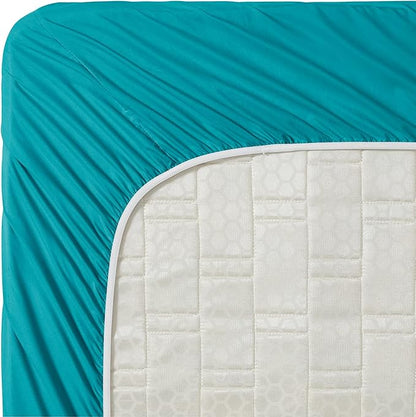 Clara Clark Bed Sheets, Premier 1800 Series 4 Piece Bed Sheet Set, Deep Pocket, Wrinkle, Fade, Stain Resistant, Luxury Soft Bedding Sheets & Pillowcases, California King, Teal