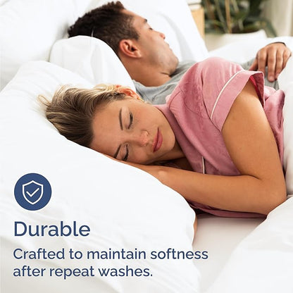 Bulk Case Pack of 12 Sheet Sets - (12) Complete Sheet Sets - Bulk Cal King Bedding - Wholesale Case Pack for Hotels, Spa & Airbnbs - Deep Pocket & Wrinkle Free - Cooling & Breathable - Cal King, White