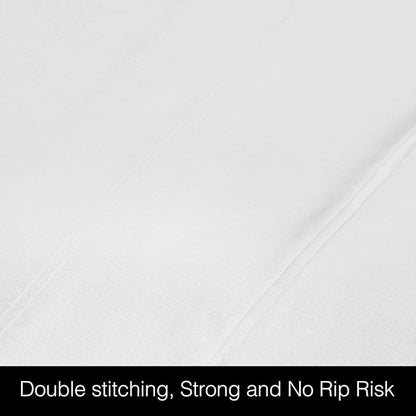 BEDELITE Standard Pillow Cases Set of 2, Rayon Derived from Bamboo, Cooling Pillow Cases for Hot Sleepers & Night Sweats, Breathable Silky Soft Envelope Pillowcases(White, 20"x26")