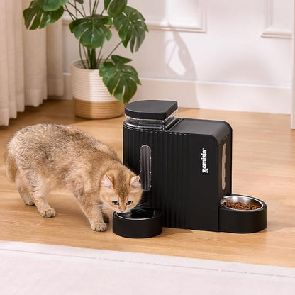 ZOMISIA Gravity Cat Feeder and Water Dispenser, Large Capacity for Puppy