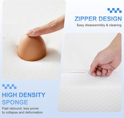 FDW | 8 Inch King Mattress | Medium Firm | Gel Memory Foam Mattress | White | Bed in a Box, CertiPUR-US Certified | Pressure Relief, Cooling Ventilated Foam | Washable Removable Cover