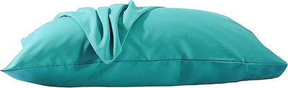 Evolive Ultra Soft Brushed Microfiber Standard Size 20"x30" Pillowcases Pair Set of 2 with Envelope Closure (20"x30" Standard, Peacock Blue)