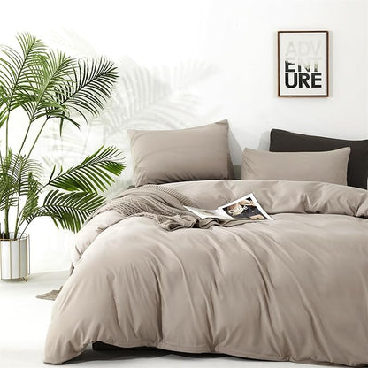 Cottonight Beige Comforter Set California King Cream Khaki Bedding Comforter Set Cal King Solid Light Champagne Blanket Quilts Modern Soft Breathable Taupe 3 Piece Light Khaki Bedding Set