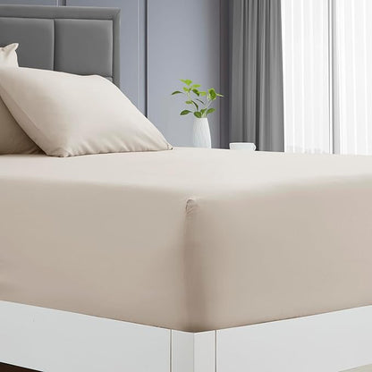 Clara Clark Queen Sheets - Hotel Luxury 6 Piece Bed Sheets for Queen Size Bed - Soft Bedding Sheets & Pillowcases, Fits Mattress up to 16 inch deep. Queen, Linen
