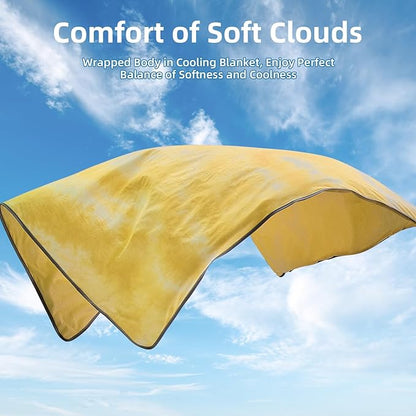 inhand Cooling Blanket Queen Size (90"x90"), Cooling Blankets for Hot Sleepers, Absorbs Heat to Keep Adults Cool for Summer Nights Sweats, Thin Cold Lightweight Blanket for Couch Bed, All Season Use