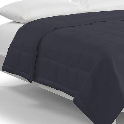 Serta Air Dry Down Alternative Bedding Blanket, Cooling and Breathable Performance Fabric, Full/Queen, Indigo