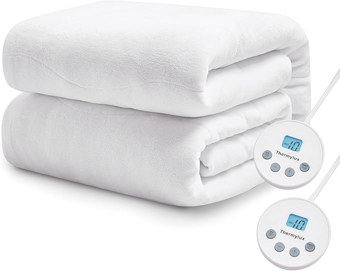 Electric Mattress Pad King Size Quilted Wave 10 Heat Settings & Dual Control with 12 Hour Auto Off, Deep Pocket Fits up to 18",Coral Fleece Bed Warmer,ETL Certified Machine Washable, 78"x80"