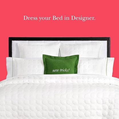 kate spade new york Noel Twin Quilt Bedding Set, 200 Thread Count and 100% Cotton Cover, All Season 2 Piece Reversible Bedding Set, Machine Washable, Marshmallow