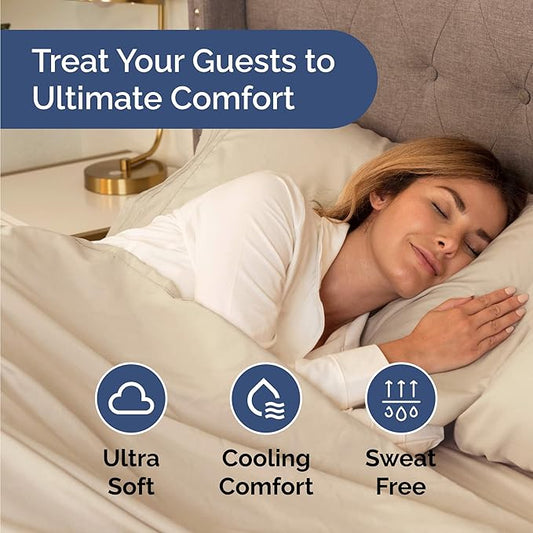 CGK Unlimited Bulk Case Pack of 12 Sheet Sets - 12 Massage Sheet Sets - Bulk Pack of King Sheet Sets - Bulk King Size Sheets - Wholesale Bulk Sheets for Hotels & Airbnbs - (King Sized, Wheat)
