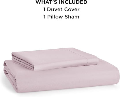 Bedsure Duvet Cover Twin/Twin XL Size - Soft Double Brushed Bedding Set for Kids & Adults, Zipper Closure, 2 Pieces, Includes 1 Duvet Cover (68"x90") & 1 Pillow Sham, NO Comforter, Pink Mocha