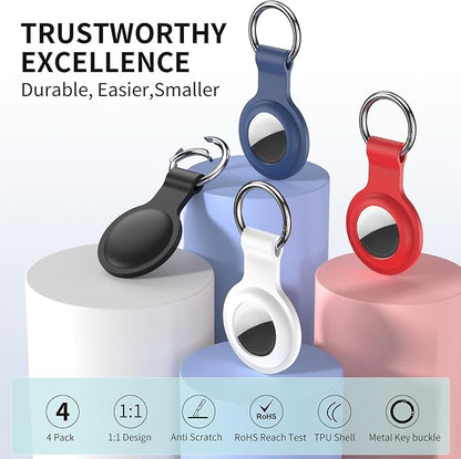 Compatible for AirTag Holder Keychain for Apple Air Tag 1st&2nd Generation | Airtag Key Chain Ring Case Cover for Air Tag Holder GPS Tracker Item Air Tags Finders Air Tagholder for Kids,Bags,Luggages