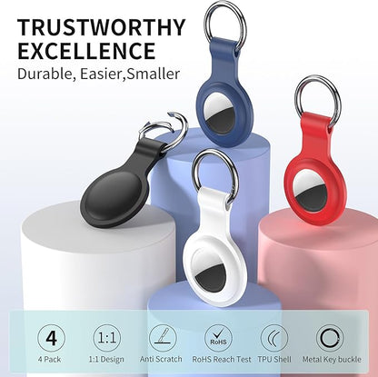Compatible for AirTag Holder Keychain for Apple Air Tag 1st&2nd Generation | Airtag Key Chain Ring Case Cover for Air Tag Holder GPS Tracker Item Air Tags Finders Air Tagholder for Kids,Bags,Luggages