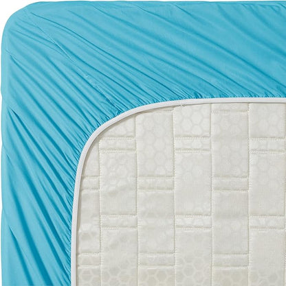 Clara Clark Bed Sheets, Premier 1800 Series 4 Piece Bed Sheet Set, Deep Pocket, Wrinkle, Fade, Stain Resistant, Luxury Soft Bedding Sheets & Pillowcases, King, Beach Blue
