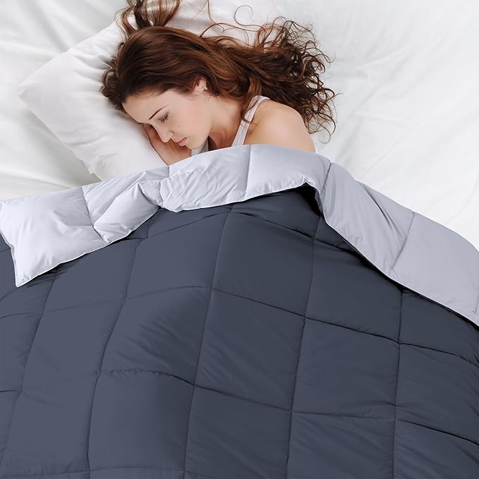 Modern Threads Down Alternative Reversible Comforter Denim/Cloud Blue King