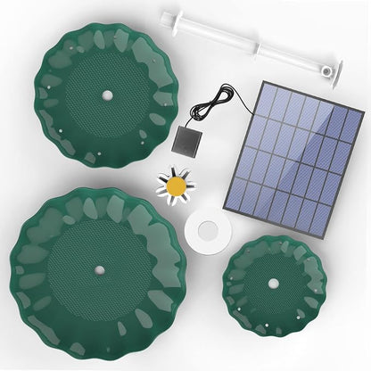AISITIN 3‑Tier Solar Bird Bath Fountain with 3.5W Solar Water Pump | DIY Outdoor Water Feature for Garden, Patio, Backyard, Attracts Wild Birds, Works as Bird Feeder – Cascading Water Flow