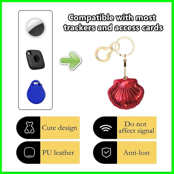 Leather Keychain Holder Case Compatible with AirTag,Cute Protective Bright Cover with Keyring,Anti-Scratch Finder GPS Tracker Case for Wallet Keys,bag,pets,Backpack(Dark Red)