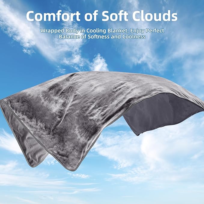 inhand Cooling Blanket Full Size (80"x90"), Cooling Blankets for Hot Sleepers, Absorbs Heat to Keep Adults Cool for Summer Nights Sweats, Thin Cold Lightweight Blanket for Couch Bed, All Season Use