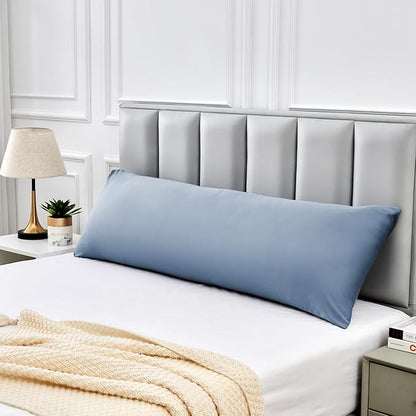 Warmstar Cotton Body Pillow Cover 1 Pack, 600 Thread Count Body Pillow case 20"x54", Long Body Pillow Case Cover Soft Breathable with Envelope Closure,Denim Blue