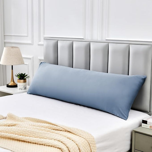Warmstar Cotton Body Pillow Cover 1 Pack, 600 Thread Count Body Pillow case 20"x54", Long Body Pillow Case Cover Soft Breathable with Envelope Closure,Denim Blue
