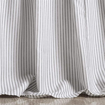 Lush Decor Ticking Stripe Bedspread King Size 3 Piece Set Gray - Ruffle Bedding Set King Bedspreads - Striped Bedding - Farmhouse & Coquette Decor