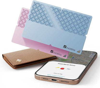 2026 Apple MFi Certified Wallet Tracker Smart Card for Find My iPhone Ultra Thin Air Tracker Tag for Travel, 5 Years+ Staying Power, IP69 Waterproof, Key Finder & Item Locator for Keys, Bags, Passport