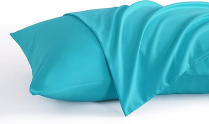 NTBAY King Pillow Cases Set of 2, 2 Pack Brushed Microfiber 20x40 Pillow Cases, Soft, Wrinkle, Fade, Stain Resistant Blue Pillow Cases with Envelope Closure, 20x40 Inches, Blue