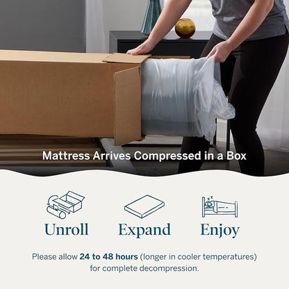 Lucid 10 Inch Memory Foam Mattress - Firm Feel - Infused with Refreshing Bamboo Charcoal and Cooling Gel - Bed in a Box - Temperature Regulating - Pressure Relief - Breathable - California King Size
