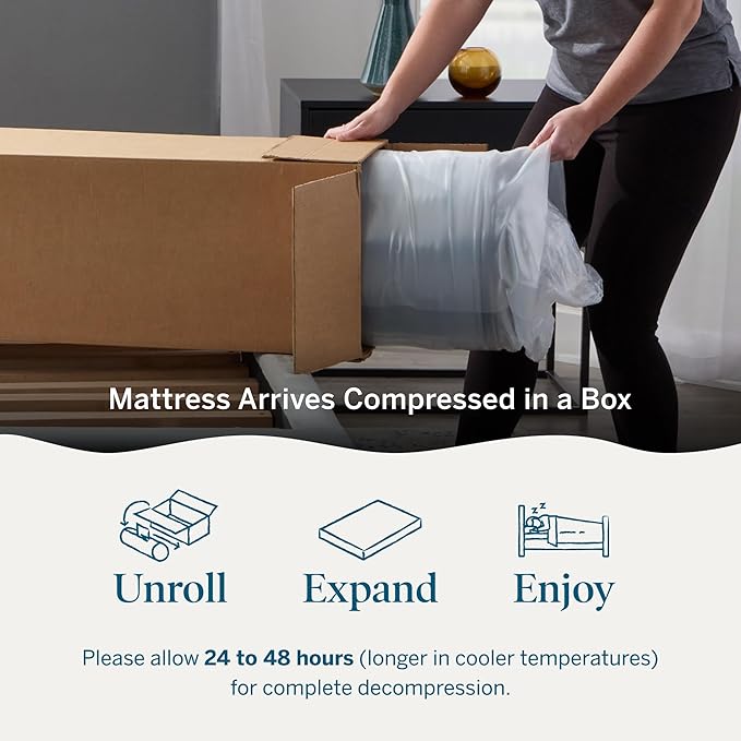Lucid 10 Inch Memory Foam Mattress - Medium Feel - Infused with Refreshing Bamboo Charcoal and Cooling Gel - Bed in a Box - Temperature Regulating - Pressure Relief - Breathable - Twin Size