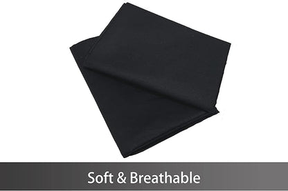 iMaylex Soft 100% Egyptian Cotton Zipper Pillow Case, Cozy and Lightweight Pillowcase, Set of 2, Black, Queen, 20" x 30"