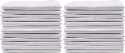 KAF Home Brushed Microfiber Pillow Cases Bulk Pack, Control Allergies and Ensure Sound Sleep, Set of 12, White (Pack of 2)