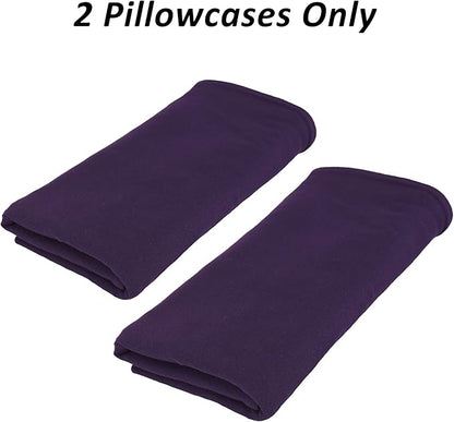 Stretch Pillowcases - Micro Jersey Knit & Ultra Soft, Standard Size - Set of 2 Pillow Cases, Purple