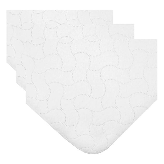 American Baby Company Waterproof Quilt-Like Flat Reusable Multi-use Protective Mattress Pad Cover for Babies, Adults and Pets, White, 27"x36" (Pack of 3)