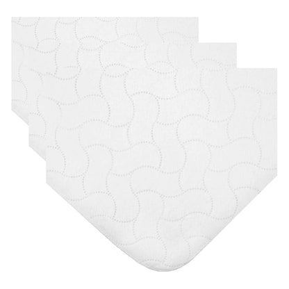 American Baby Company Waterproof Quilt-Like Flat Reusable Multi-use Protective Mattress Pad Cover for Babies, Adults and Pets, White, 27"x36" (Pack of 3)