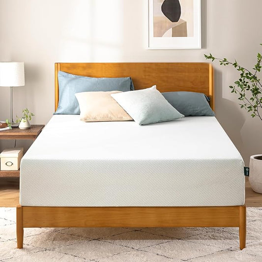 Zinus 12 Inch King Green Tea Memory Foam Mattress [New Version], Fiberglass Free, Medium Firm Feel, Zoned Pressure Relief, Certified Safe Foams & Fabric, Mattress in A Box