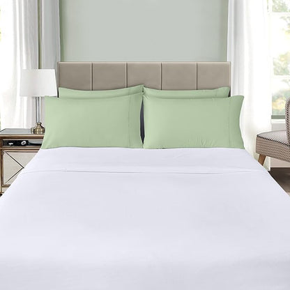 Utopia Bedding King Pillow Cases - 4 Pack - Envelope Closure - Soft Brushed Microfiber Fabric - Shrinkage and Fade Resistant Pillow Covers King Size 20 X 40 Inches (King, Sage)