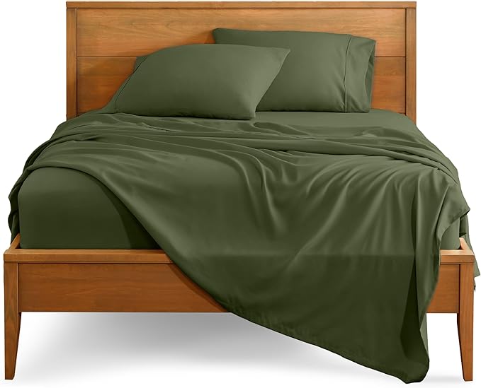 Bare Home Twin XL Sheet Set - 1800 Ultra-Soft Microfiber Twin Extra Long Bed Sheets - Double Brushed - Deep Pockets - Easy Fit - 3 Piece Set - Bedding Sheets & Pillowcases (Twin XL, Cypress)