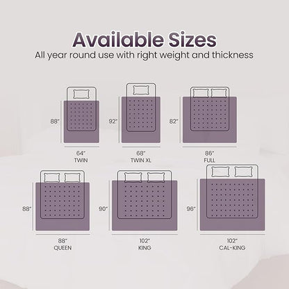 Utopia Bedding Comforter Duvet Insert, Quilted Comforter with Corner Tabs, Box Stitched Down Alternative Comforters Twin Size (Plum)