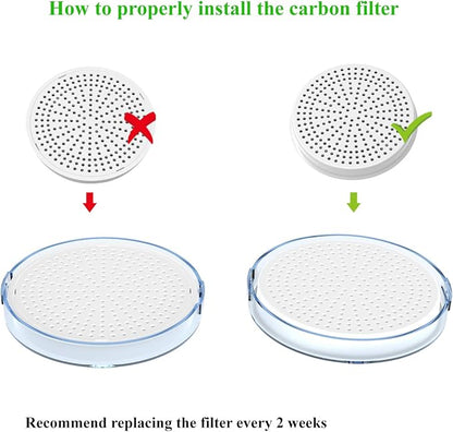 Cat Water Fountain Filter, Multiple Filtration Pet Water Fountain Replacement Filter, 6 Packs of Cotton Activated Carbon Cat Fountain Filter(Filter 6 Pack).