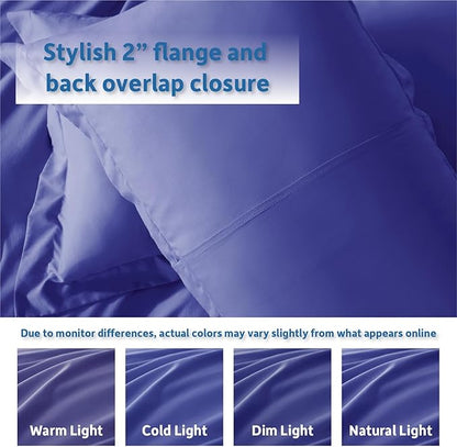 Nestl Twin Duvet Cover Set - Soft Double Brushed Royal Blue Duvet Cover Twin XL, 2 Piece, with Button Closure, 1 Duvet Cover 68x90 inches and 1 Pillow Sham