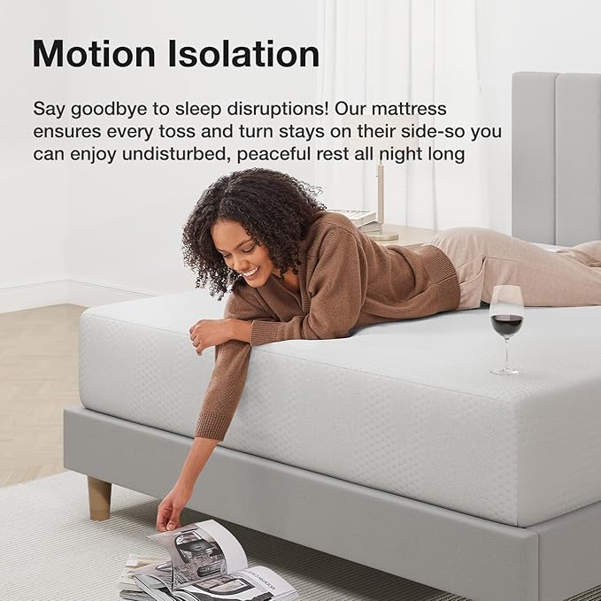 Novilla 12 Inch Full Size Mattress in a Box, Gel Memory Foam Mattress for Cooling Night Sleep & Pressure Relief, CertiPUR-US Certified, Grey