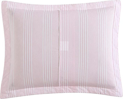 Laura Ashley - Queen Quilt Set, Soft & Reversible Cotton Floral Bedding with a Medium Weight Feel, 3 Piece Bed Set with Matching Pillowcases (Bedford Pink)