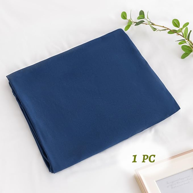 Stretchy Body Pillow Case Cover - Jersey Knit Long Pillowcase for Body Pillow, 1 Pack - Envelope Closure & Skin-Friendly, Soft and Breathable for Sleeping, 20"x54", Navy