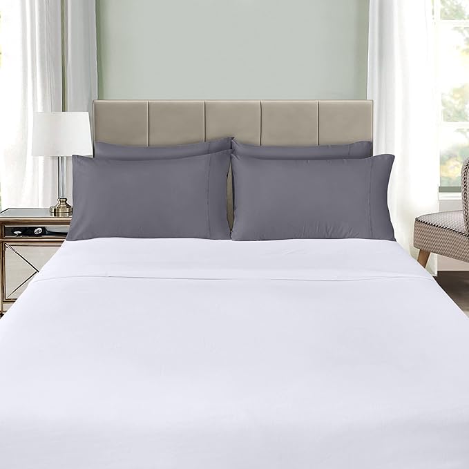 Utopia Bedding King Pillow Cases - 12 Pack - Envelope Closure - Soft Brushed Microfiber Fabric - Shrinkage and Fade Resistant Pillow Covers King Size 20 X 40 Inches (King, Grey)