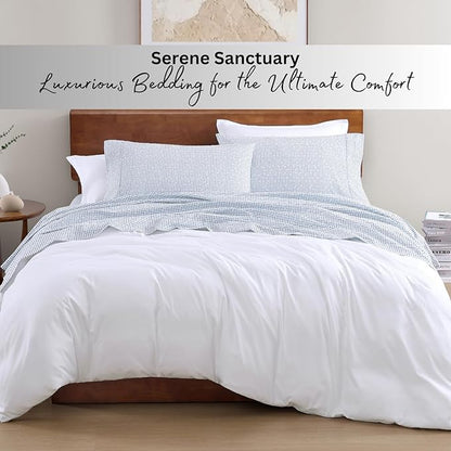 LANE LINEN 100% Organic Cotton Printed California King Size Bedding Sheets & Pillowcases Set -Soft & Comfy Breathable Percale Sheet Seasons, 15" Deep Pocket Printed Cal King Sheet - Polka Dot