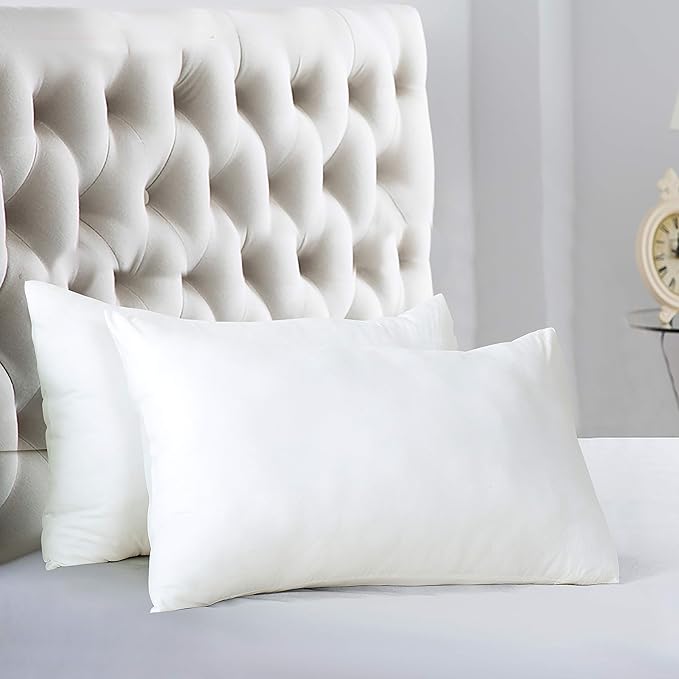 Evolive Ultra Soft Brushed Microfiber Standard Size 20"x30" Pillowcases Pair Set of 2 with Envelope Closure (20"x30" Standard, White)