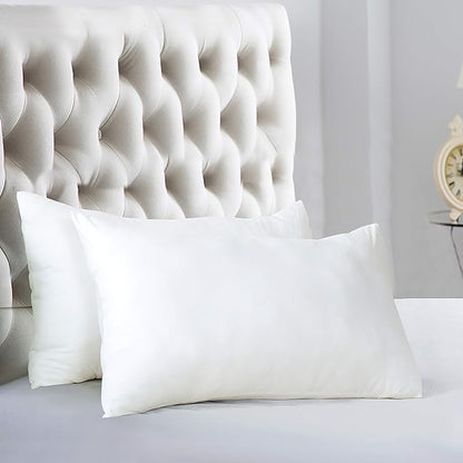 Evolive Ultra Soft Brushed Microfiber Standard Size 20"x30" Pillowcases Pair Set of 2 with Envelope Closure (20"x30" Standard, White)