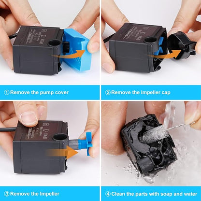 SP-400LV Cat Water Fountain Pump, SP-400LV USB Plug Replacement Pump Compatible with Butterfly, Seaside, 360 Plastic Pet Water Fountain (No USB Adapter)